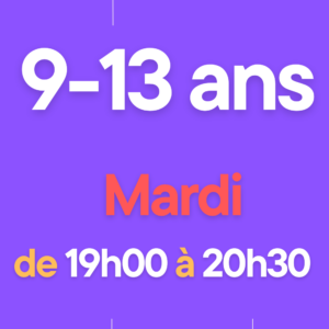 Mardi de 19h00 à 20h30